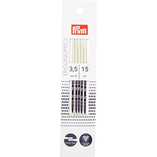 Prym Strumpfstricknadelset Alabasterweiß 15 cm 3,5 mm 5 St.
