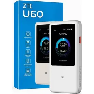 ZTE U60 mobiler Hotspot Router 5G WIFI - weiß Frequenzbänder: 5G:n1/ n3/ n7/ n8/ n20/ n28/ n38 PC3 n40/ n77/ n78 PC2 4G:FDD-LTE:B1/ B2/ B3/ B4/ B7/ B8/ B20/ B28 PC3 TDD-LTE:B38/ B40/ B42/ B43 PC3 3G:B