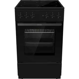 GORENJE Elektro-Standherd "GEC5A20BG", Energieeffizienz: A, schwarz, Herdsets, Black Design, Elektro-Standherd