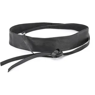 LASCANA Taillengürtel "Bindegürtel, Bauchgürtel, Ledergürtel, Gürtel für Kleid & Overall" aus weichem Leder zum Binden mit Shaping-Effekt, schwarz