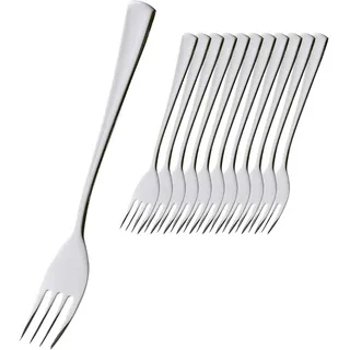 Esmeyer 12er Pack Gabeln STOCKHOLM aus Edelstahl 18/10, poliert. Materialstärke 2.2 mm, Silber