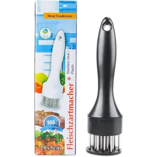 Byffoer Fleischhammer, Fleischklopfer Edelstahl Fleischzartmacher, Manueller Steakhammer Professionelle Nadel Fleisch Tenderizer Fleischhämmer für Hühnerbrüste Steak Schnitzel Rindfleisch