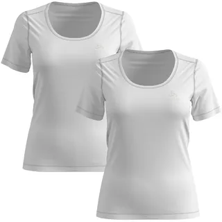 Odlo Damen Unterwäsche Shirt crew neck CUBIC 2 Pack 192281-10000 XL - White - XL