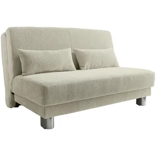 Schlafsofa HOME AFFAIRE "Gina", beige (ecru), B:160cm H:86cm T:195cm, Sofas, Schlafsofa, mit einem Handgriff vom Sofa zum Bett
