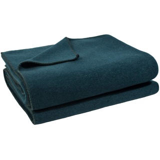 Zoeppritz ’zoeppritz Soft-Fleece Decke – Polarfleece-Decke mit Häkelstich – flauschige Kuscheldecke – 220x240 cm – 795 dark ocean - von since 1828’