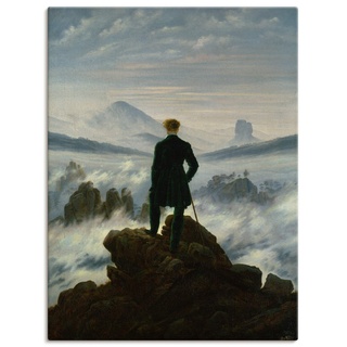 ARTland Der Wanderer über dem Nebelmeer. Um 1818«, Mann, (1 St.), als Leinwandbild, Poster in verschied. Größen, blau