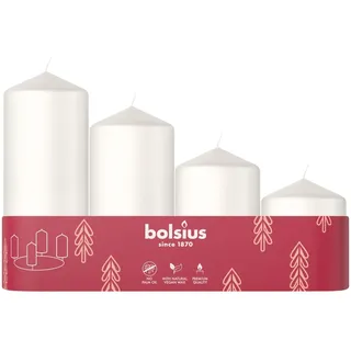 Bolsius Stumpenkerzen 4 St. Weiß