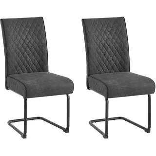 byLIVING Freischwinger Maria-XXL Polyester grau 2er Set