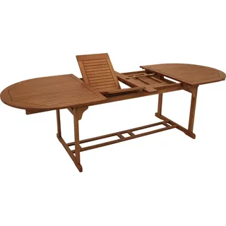 DEGAMO Gartentisch LAGO 180x100cm, ausziehbar auf 260cm - Braun