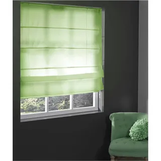 MADECOSTORE Raffrollo, einfarbig, gerade, Hellgrün – L 70 x H 180 cm