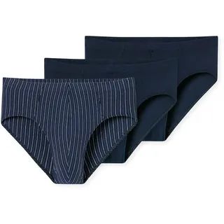 Slip SCHIESSER "Slip 3PACK Supermini "95/5" 3er Pack", Herren, Gr. XL, blau, Obermaterial: 95% Baumwolle CO. 5% Elasthan EL., Unterhosen Slip