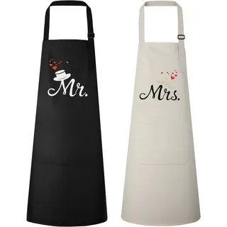 Vicloon Verstellbare Latzschürze, Unisex, wasserdichte Schürzen mit 2 Taschen, maschinenwaschbar, Kochschürze, Küchenschürze, Koch, Damen, Herren, Schürzen für Zuhause, Küche, Restaurant, Kaffeehaus