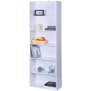 Relaxdays Bücherregal 60 x 24 x 178,5 cm Weiß