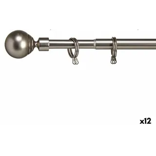 Vorhangstange Ausziehbar Bold Silberfarben Eisen 5 x 126 x 5 cm (12 Stück)