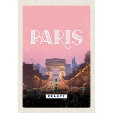 Blechschild 20x30 cm - Paris Frankreich Architektur Trip