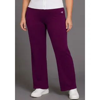 Jazzpants KANGAROOS, Damen, Gr. 50, N-Gr, lila, Jersey, Obermaterial: 95% Baumwolle, 5% Elasthan, schmal lang, Hosen Jazzpants, mit Logodruck, in elastischer Jersey-Qualität