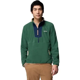 Columbia Herren Sequoia Grove Half Zip Fleece-Überzug, Rain Forest, Coll Navy, XL EU