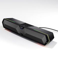 Bild MG300 Soundbar mit RGB-Beleuchtung, integrierter Soundkarte und Mikrofon, Bluetooth 5.3, Schwarz