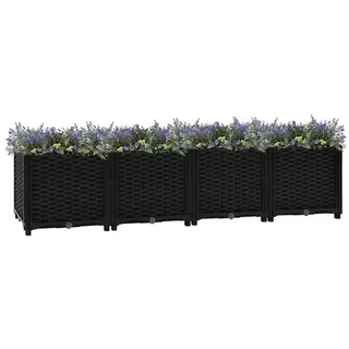 vidaXL Hochbeet 160 x 40 x 38 cm Schwarz