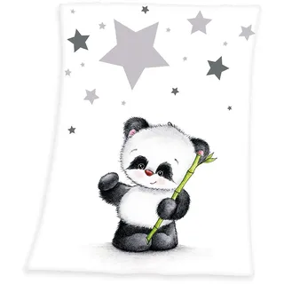 Herding Fynn Panda 75 x 100 cm, Microfaserflausch, Weiß
