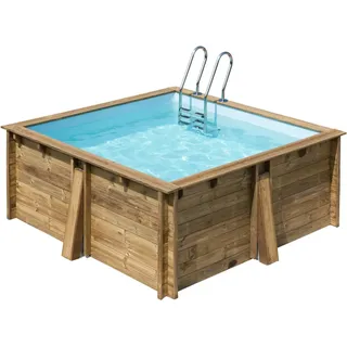 Gre Echtholzpool Carra 3 Fassungsvermögen 7.700 l 305 cm x 305 cm x 119 cm