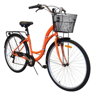 E-ROCK Damenrad EX-3 28 Zoll Aluminium Korb Licht Shimano Fahrrad Damen Damenfahrrad