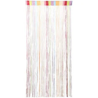 Yafe 200 x 100 cm Fadenvorhang, Fadenvorhang Blickdicht Glitzer Fadengardine Türvorhänge Dekorative Gardine für Hochzeit Party Café Restaurant Dekoration (Bunt)