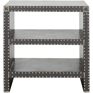 SAFAVIEH Glam Wooden Accent Table, in Grey, 40 X 60 X 59.94