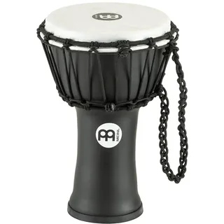 Meinl Percussion JRD Djembe Musikinstrument - Sehr kleine Handtrommel - Reiseinstrument - Durchmesser 7 Zoll - Kunststoff, Schwarz (JRD-BK)