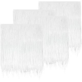4 Stücke Faux Sheepskin Rug-Schaffell Kunstfell Meterware, Zur Dekoration Ihres Zuhauses oder fur Warmhalten im Winter als Teppich, Sofakissen Und Decken (25*25 cm, Weiß)