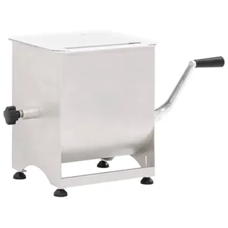 vidaXL Fleischmischer mit Getriebe Silbern Edelstahl - Silber