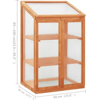 vidaXL Gewächshaus 60x45x100 cm Tannenholz