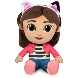 Famosa Softies - Gabby Plüschtier aus der Gabby's Dollhouse Cartoon Serie, Maße 25cm, weich, kuschelig, anschmiegsam, Material 100% recycelte Faser, für Kinder jeden Alters, Famosa (760022354)