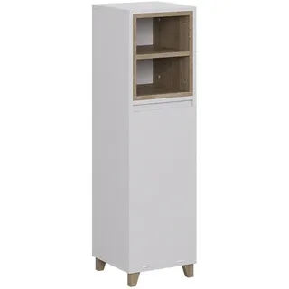 Vicco Elnor Midischrank 30 x 105 cm Weiß/Eiche Holz