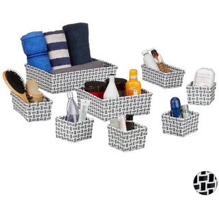 Relaxdays Aufbewahrungskorb 8er Set,