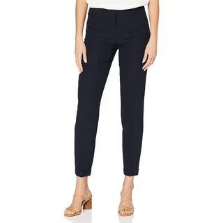 Gerry Weber Damen Hose Citystyle unifarben leicht verkürztes Bein Dark Navy 34