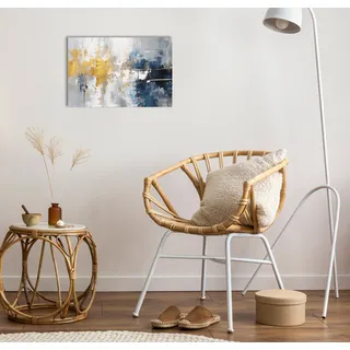 queence Leinwandbild »Nicole« Abstrakt   Kunst 1 Stk. tlg. Abstrakt, gold, Wandbild, Bild, Deko, goldfarben