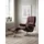 Relaxsessel Mayfair Leder 92 x 103 x 79 cm Rot mit Hocker