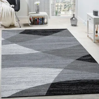 Paco Home Teppich »Fiesta 110« rechteckig 12 mm Höhe Kurzflor, Designer Teppich, ideal im Wohnzimmer & Schlafzimmer, grau