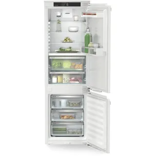 Liebherr Kühl-Gefrier-Kombination , Weiß , Kunststoff , 3,2 Schubladen , D , 56x178x55 cm , Abtauautomatik, LED-Innenbeleuchtung, Warneinrichtung bei geöffneter Tür, No-Frost, Eiswürfelschale, Temperaturanzeige, Super-Kühlen, Super-Gefrieren, Flaschenrost, Innenraumbeleuchtung, Schließdämpfung, Null-Grad-Zone, Türanschlag wechselbar, WLAN-Steuerung , Küchen, Küchenelektrogeräte, Kühlschränke & Gefrierschränke, Kühl- & Gefrierkombination