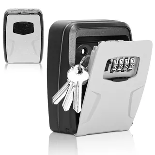euqvunn Schlüsseltresor mit Zahlencode Wandmontage, Großer Schlüsselkasten mit Code, 4-stelligem Code, Robuster wasserdichter Schlüsselsafe Schlüsselbox für Zuhause, Garage, Büro und Außenbereich