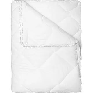 Muller Textil  Bettdecke 140 x 220 cm Bettdecke 100% Baumwolle - 4 Jahreszeiten - Weiß