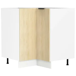 VCM Eckschrank Küchenschrank 76 x 76 x 82 cm Braun
