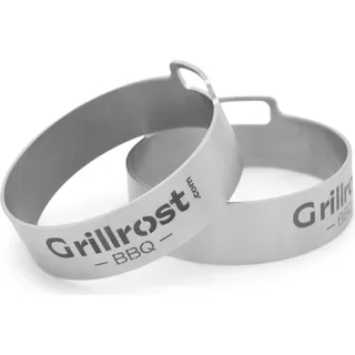 Burgerringe aus massivem Edelstahl - im Doppelpack - perfekt für Plancha und Feuerplatte