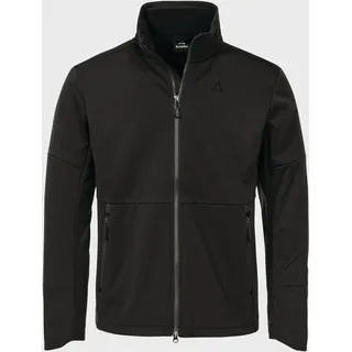 Schöffel Softshell Jk Style Fracon MNS, wind- und wasserabweisende Herbstjacke mit warmer Innenseite, leichte Wanderjacke mit 2-Wege-Stretch, black, 48