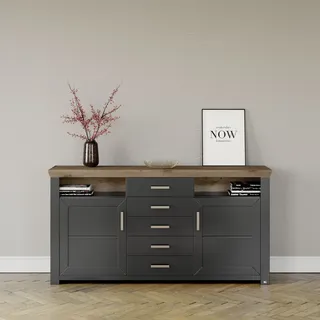 Set One by Musterring Sideboard York Dekor Graphit / Eiche