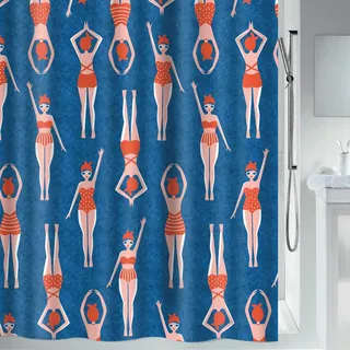 Spirella Duschvorhang Baigneuses 120 x 200 cm blau