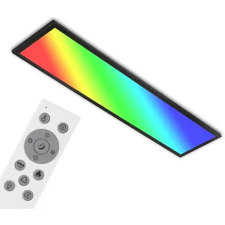 Briloner LED Panel, Dimmbar Fernbedienung, Farbwechsel cct 24W Schwarz Metall IP20 Brilo ner