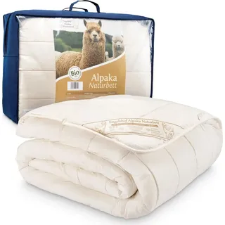 engelshof alpakas Engelshof Alpaka Bettdecke "Farisa" Sommer / Ganzjahresdecke 200x220cm - Weiß