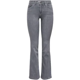 Only ONLBLUSH LIFE MID FLARED Bootcut Grau 36/32